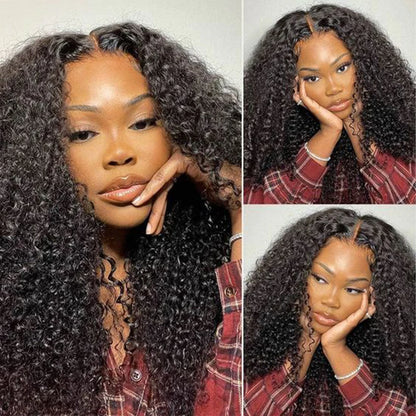 Brazilian Deep Curly Wave U Part Human Hair Wig for Women 180% Density