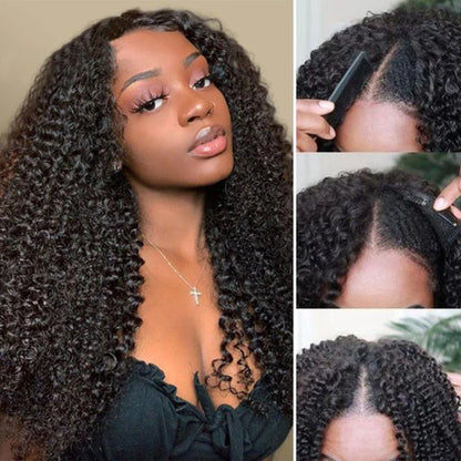 Brazilian Deep Curly Wave U Part Human Hair Wig for Women 180% Density