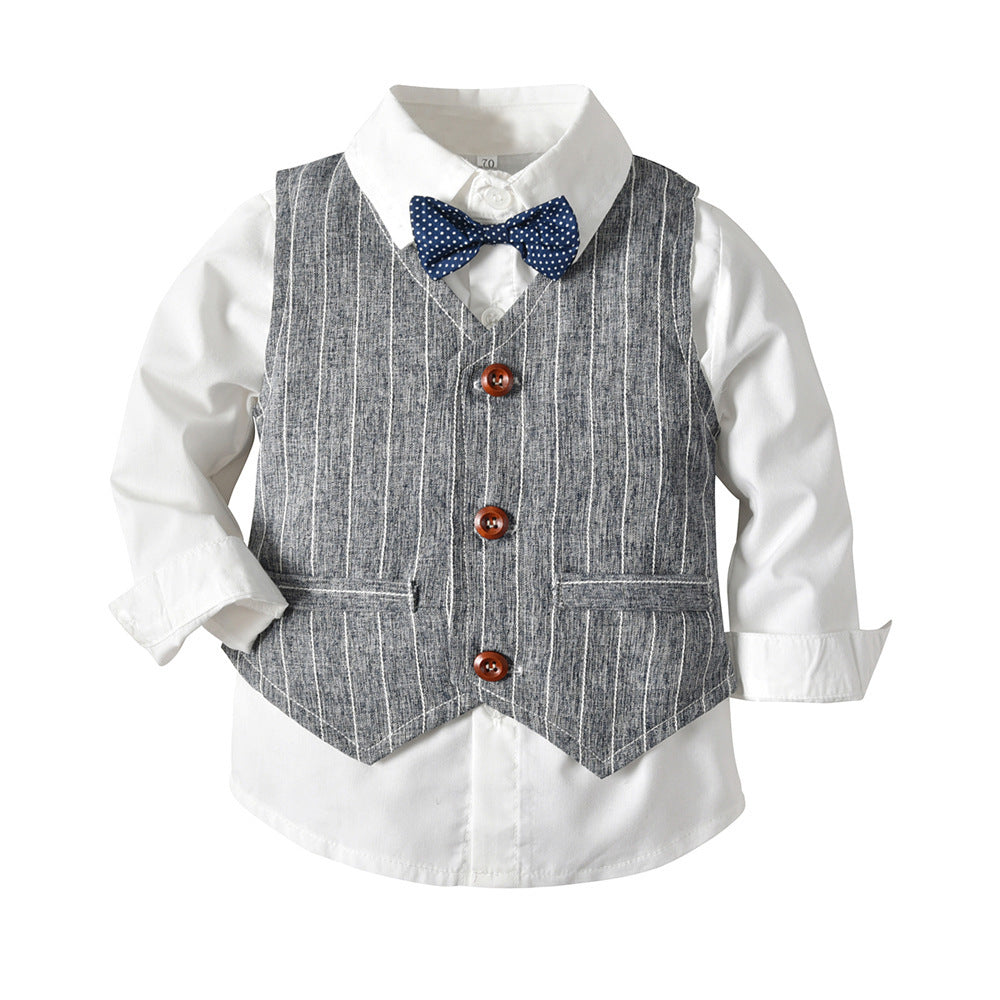 Boys Autumn Clothing Children's Suit Three-piece Set